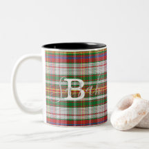 Multicolor Tartan Checkered Monogram Name