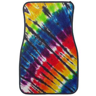 Multicolor Tie-Dye Car Floor Mat