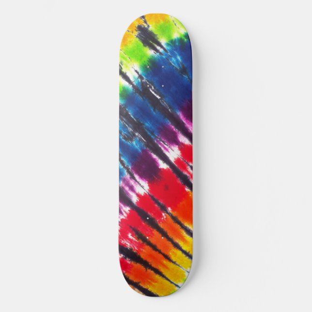 Multicolor Tie-Dye Skateboard Deck (Front)