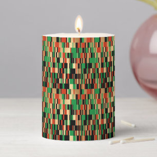 Multicolor Tiles Pillar Candle