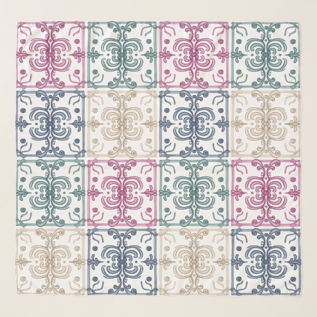 Multicolor Tiles Scarf (Front)