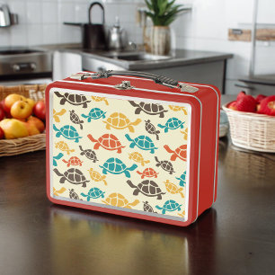 Multicolor Tortoise Metal Lunch Box