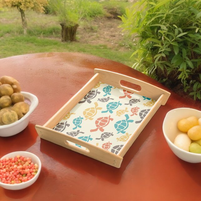 Multicolor Tortoise  Serving Tray (Serving Tray)