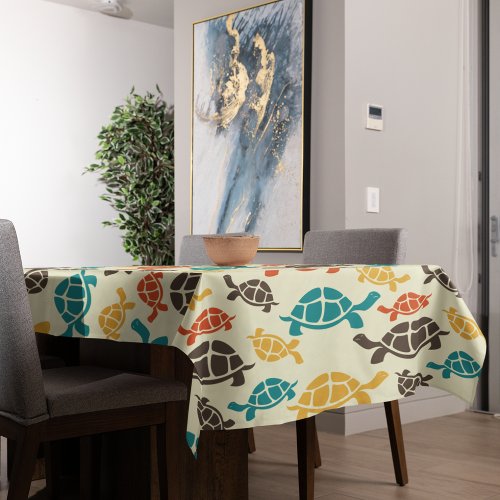 Multicolor Tortoise  Tablecloth