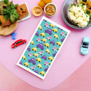 Multicolor Toy Cars Pattern  Paper Guest Towels
