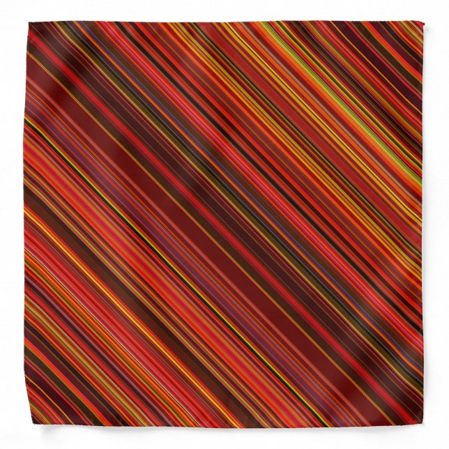 Multicolor - Trendy Style - Stripe Pattern Bandana (Front)