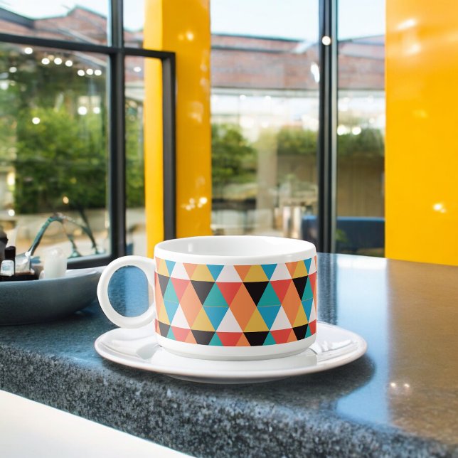 Multicolor Triangle Pattern Bowl (Chili Bowl)