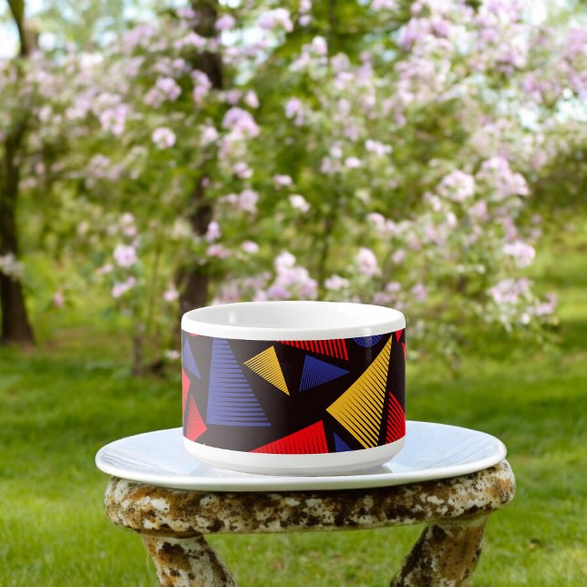 Multicolor Triangle Pattern Bowl (Chili Bowl)