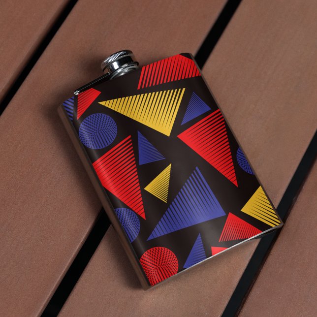 Multicolor Triangle Pattern Flask (FLASK)