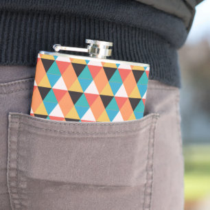 Multicolor Triangle Pattern Flask