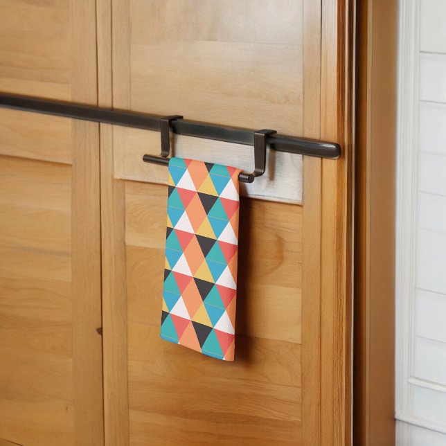 Multicolor Triangle Pattern Kitchen Towel (kitchen towel)
