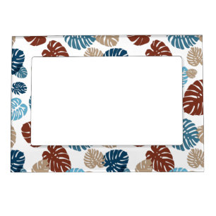 Multicolor Tropical Leaves 11 Magnetic Frame