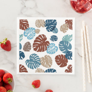 Multicolor Tropical Leaves 11 Paper Dinner Napkins