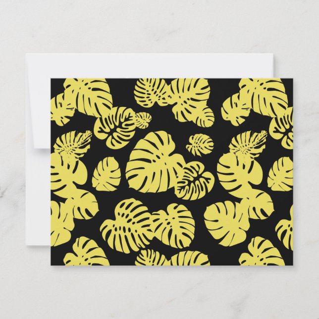 Multicolor Tropical Leaves 7 Note Card (Front)