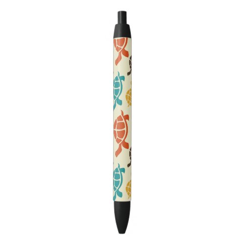 Multicolor Turtle Black Ink Pen