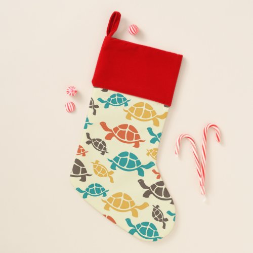 Multicolor Turtle Christmas Stocking