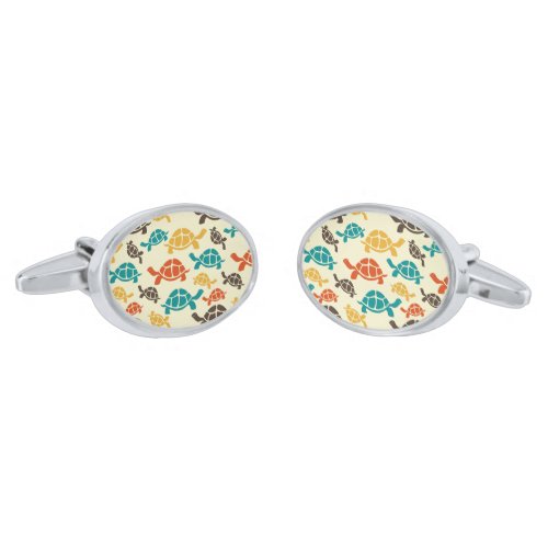 Multicolor Turtle Cufflinks