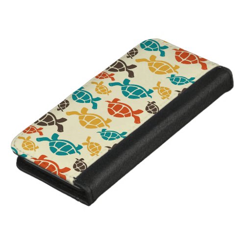 Multicolor Turtle iPhone 87 Wallet Case