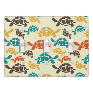 Multicolor Turtle Light Switch Cover