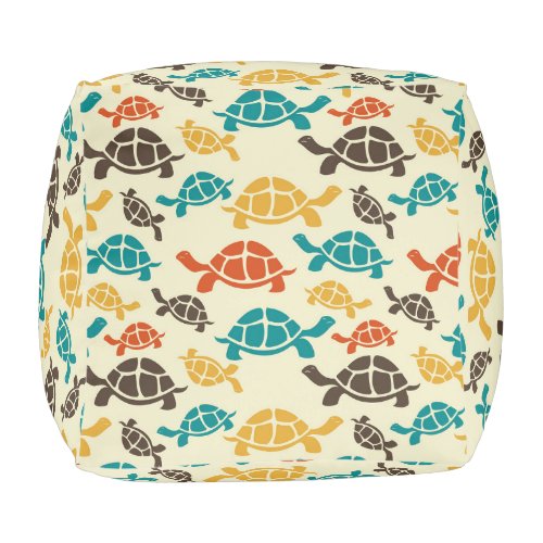 Multicolor Turtle Pouf