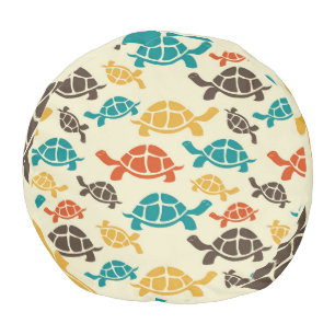 Multicolor Turtle Pouf