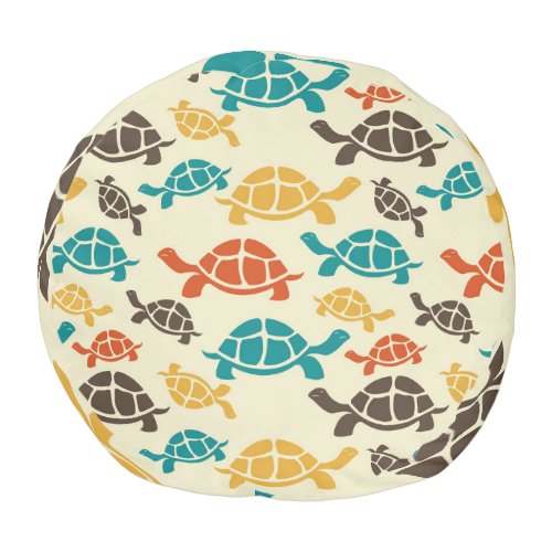 Multicolor Turtle Pouf