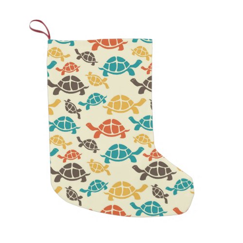 Multicolor Turtle Small Christmas Stocking