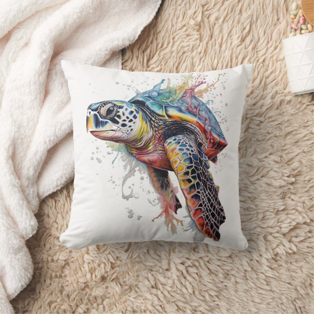 Multicolor turtle throw pillow (Blanket)