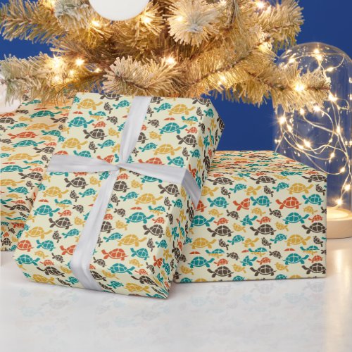 Multicolor Turtle Wrapping Paper