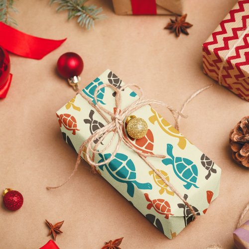 Multicolor Turtle Wrapping Paper Sheets