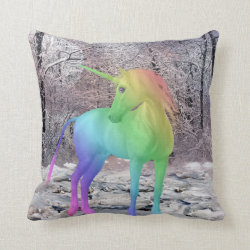 multicolor unicorn pillow