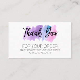 MultiColor Watercolor Brush Stroke Loyalty Business Card