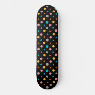 Multicolor Watercolor Dots 2 Skateboard
