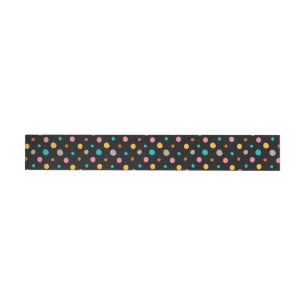 Multicolor Watercolor Dots 2 Wrap Around Label