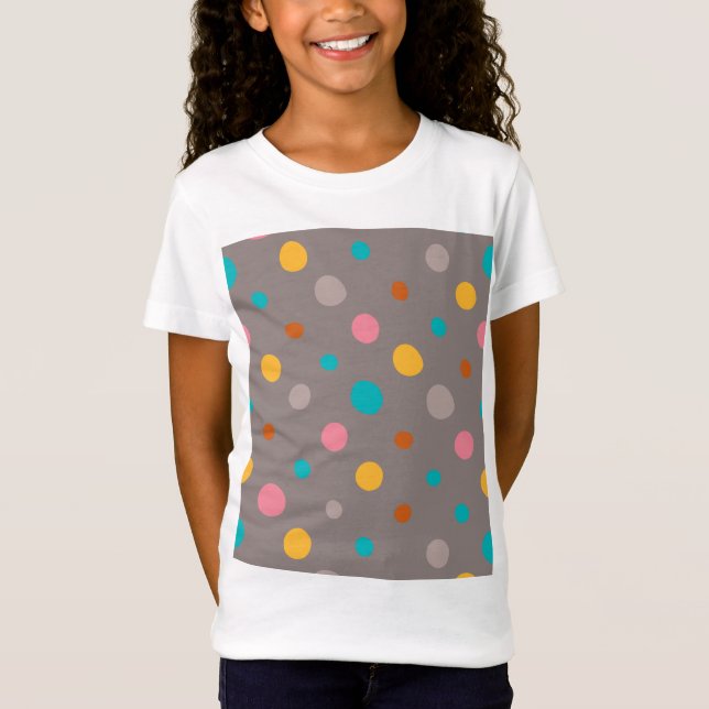 Multicolor Watercolor Dots 3 T-Shirt (Front)