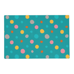Multicolor Watercolor Dots 6 Placemat