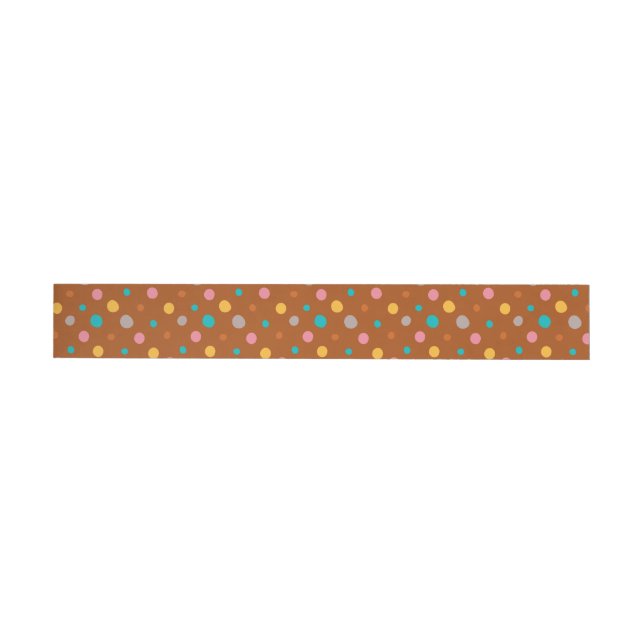 Multicolor Watercolor Dots 7 Wrap Around Label (Individual)