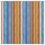 Multicolor Watercolor Stripes Pattern Fabric