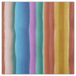 Multicolor Watercolor Stripes Pattern Fabric