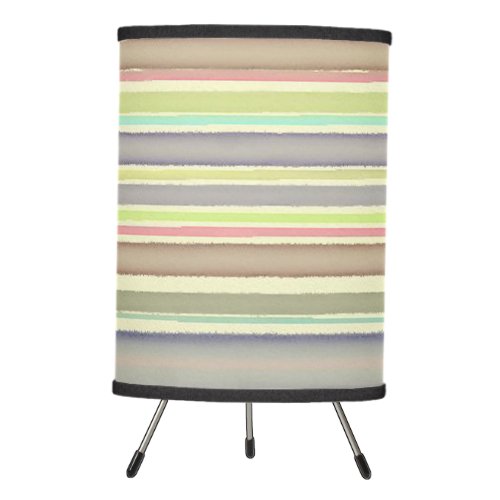 Multicolor watercolor stripes tripod lamp