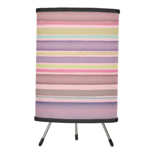 Multicolor watercolor stripes tripod lamp