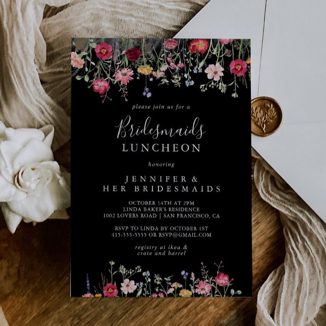 Multicolor Wildflower Bridesmaids Luncheon Shower Invitation (Creator Uploaded)