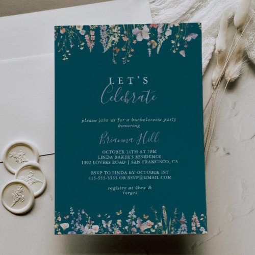 Multicolor Wildflower Green Let's Celebrate Party