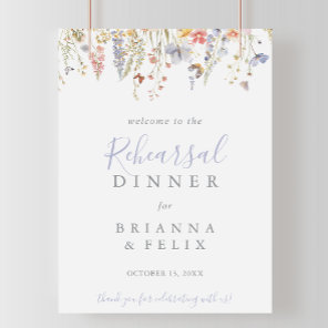 Multicolor Wildflower Rehearsal Dinner Welcome  Poster