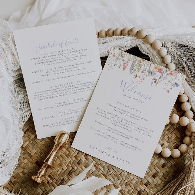 Multicolor Wildflower Wedding Welcome Letter (Creator Uploaded)