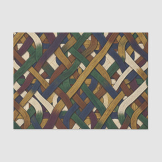Multicolor Woven Basket Weave Pattern Tissue Paper