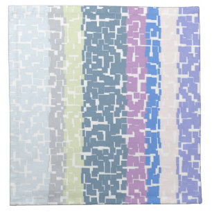 Multicolor Yellow/Gray/Beige/Pink/Purple/Blue Cloth Napkin