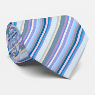 Multicolor Yellow/Gray/Beige/Pink/Purple/Blue Neck Tie