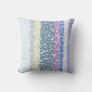 Multicolor Yellow/Gray/Beige/Pink/Purple/Blue Throw Pillow