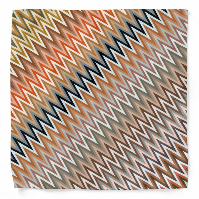 Multicolor Zigzag Pattern Bandana (Front)